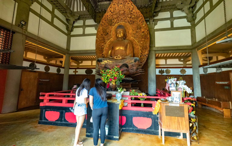 Byodo In Japanese Temple Golden Buddah Oahu