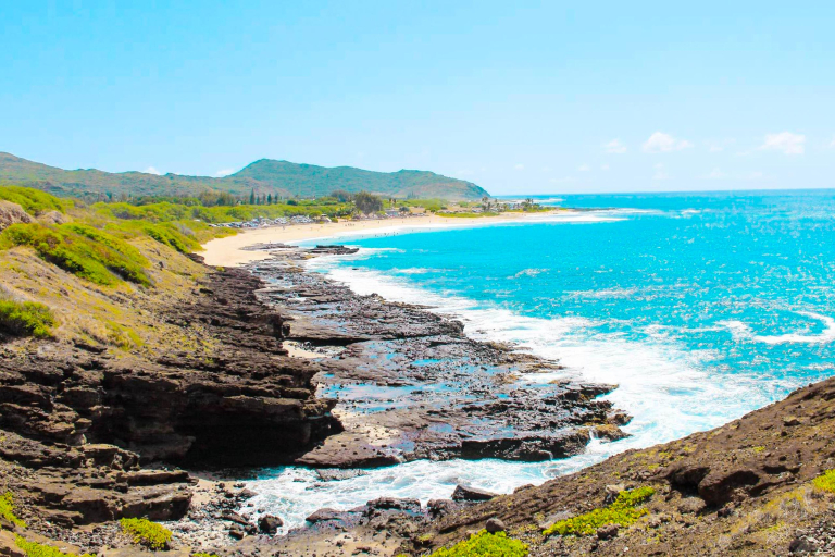 View Of Sandy Beach Park From The Halona Blowhole Lookout Oahu Feature